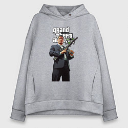 Толстовка оверсайз женская GTA 5 Gangster, цвет: меланж