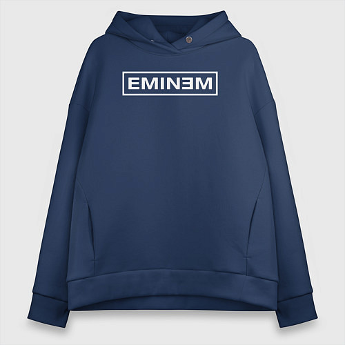 Женское худи оверсайз Eminem ЭМИНЕМ / Тёмно-синий – фото 1
