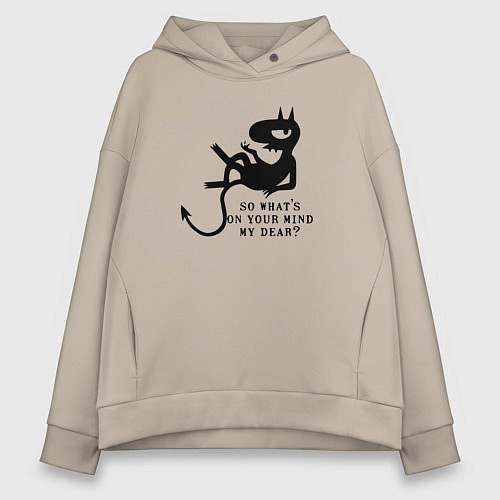 Женское худи оверсайз Disenchantment matt groening / Миндальный – фото 1