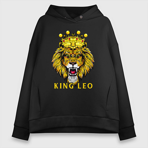 Женское худи оверсайз KING LEO Король Лев / Черный – фото 1