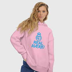 Толстовка оверсайз женская Real Madrid Football, цвет: светло-розовый — фото 2