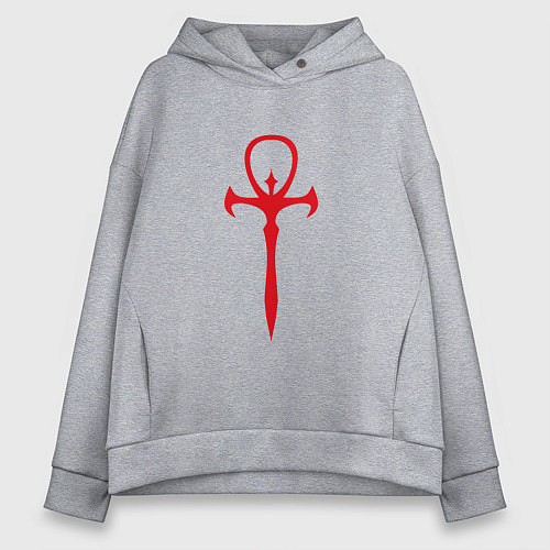 Женское худи оверсайз Vampire The Masquerade Emblem / Меланж – фото 1