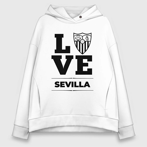 Женское худи оверсайз Sevilla Love Классика / Белый – фото 1