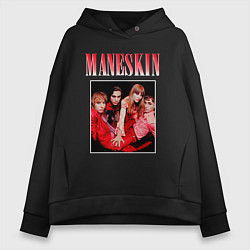 Толстовка оверсайз женская MANESKIN МОНЭСКИН, цвет: черный