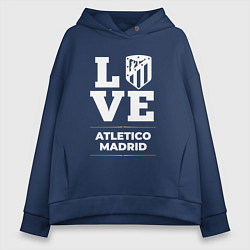 Толстовка оверсайз женская Atletico Madrid Love Classic, цвет: тёмно-синий