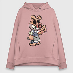 Женское худи оверсайз Мясник кабан Pig Dude