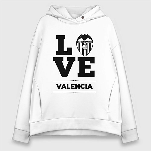 Женское худи оверсайз Valencia Love Классика / Белый – фото 1