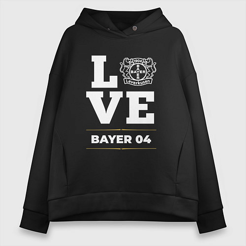 Женское худи оверсайз Bayer 04 Love Classic / Черный – фото 1