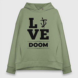 Толстовка оверсайз женская Doom Love Classic, цвет: авокадо