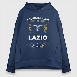 Толстовка оверсайз женская Lazio: Football Club Number 1, цвет: тёмно-синий