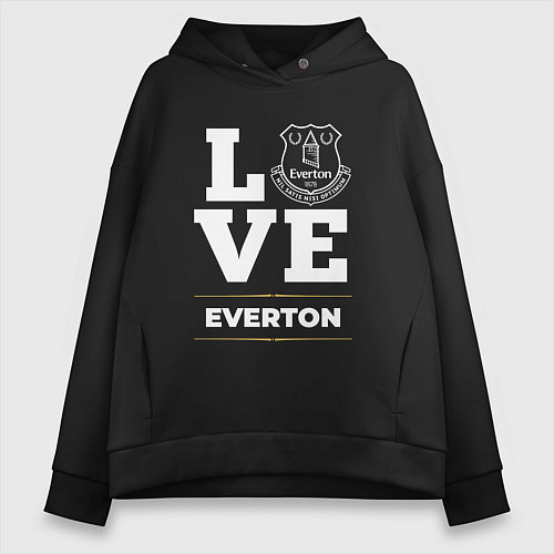 Женское худи оверсайз Everton Love Classic / Черный – фото 1