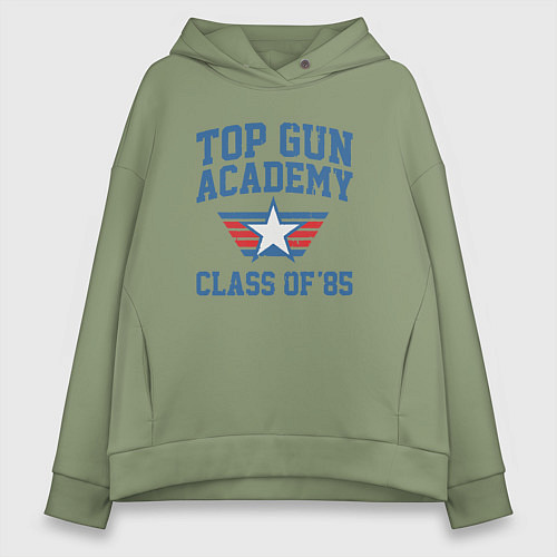 Женское худи оверсайз TOP GUN Academy Class of 85 / Авокадо – фото 1