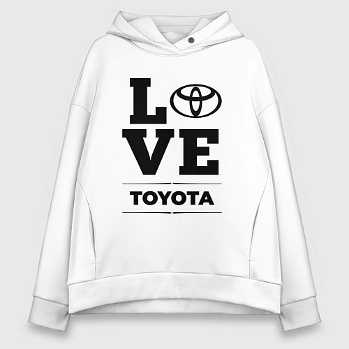 Женское худи оверсайз Toyota Love Classic / Белый – фото 1