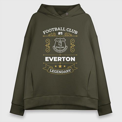 Женское худи оверсайз Everton FC 1 / Хаки – фото 1