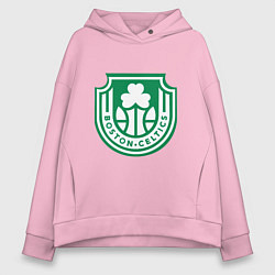 Толстовка оверсайз женская Team - Celtics, цвет: светло-розовый