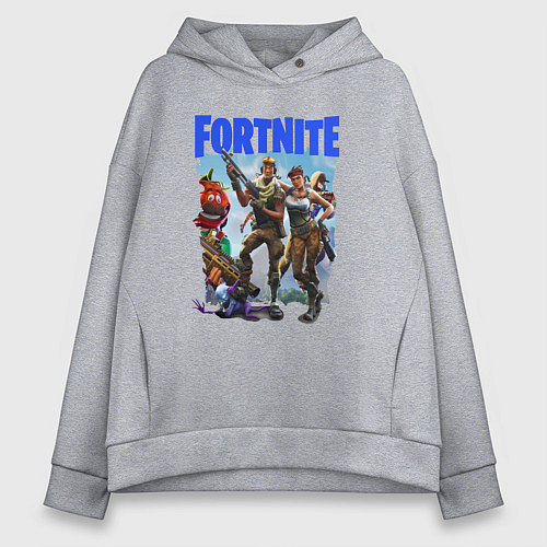 Женское худи оверсайз FORTNITE ПЕРСОНАЖИ ИГРЫ / Меланж – фото 1