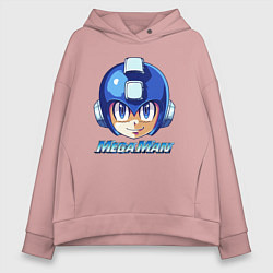 Толстовка оверсайз женская Mega Man - Rockman, цвет: пыльно-розовый