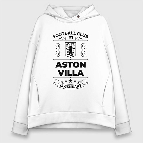 Женское худи оверсайз Aston Villa: Football Club Number 1 Legendary / Белый – фото 1