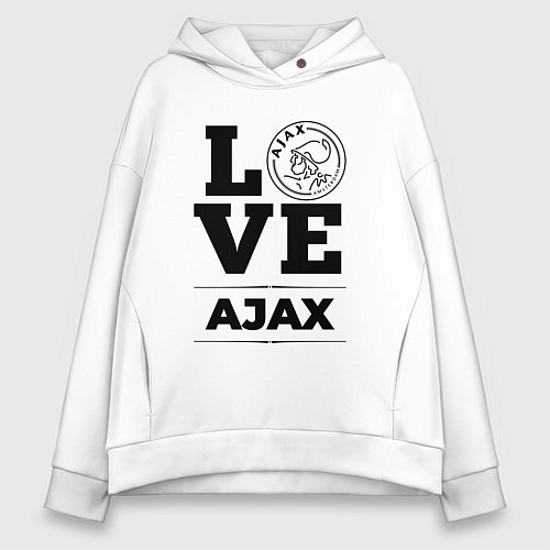 Женское худи оверсайз Ajax Love Классика / Белый – фото 1