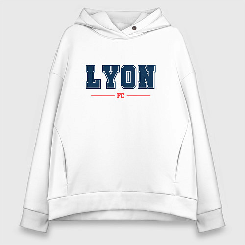 Женское худи оверсайз Lyon FC Classic / Белый – фото 1