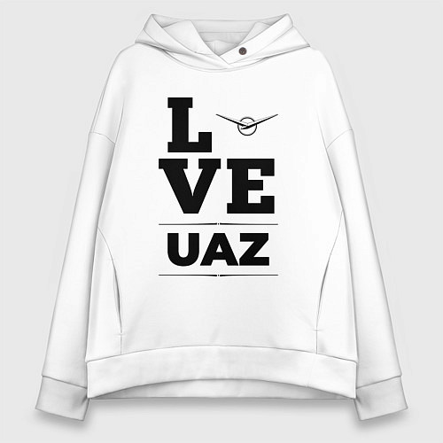 Женское худи оверсайз UAZ Love Classic / Белый – фото 1