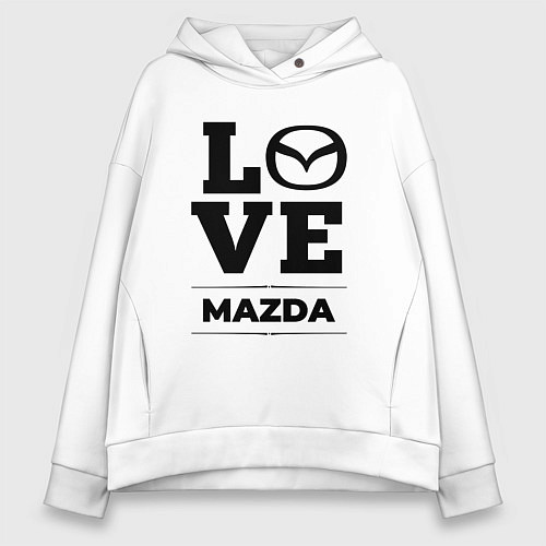 Женское худи оверсайз Mazda Love Classic / Белый – фото 1