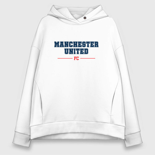 Женское худи оверсайз Manchester United FC Classic / Белый – фото 1