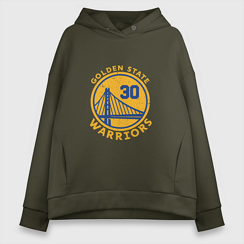 Женское худи оверсайз GS Warriors / Хаки – фото 1