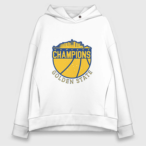 Женское худи оверсайз Golden State Champs / Белый – фото 1