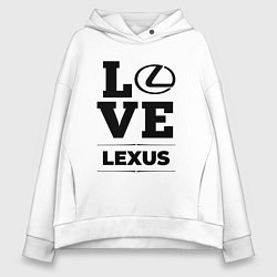 Толстовка оверсайз женская Lexus Love Classic, цвет: белый