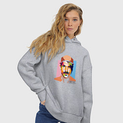 Толстовка оверсайз женская Anthony Kiedis, цвет: меланж — фото 2