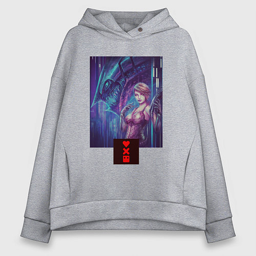 Женское худи оверсайз Sonnie LDR / Меланж – фото 1