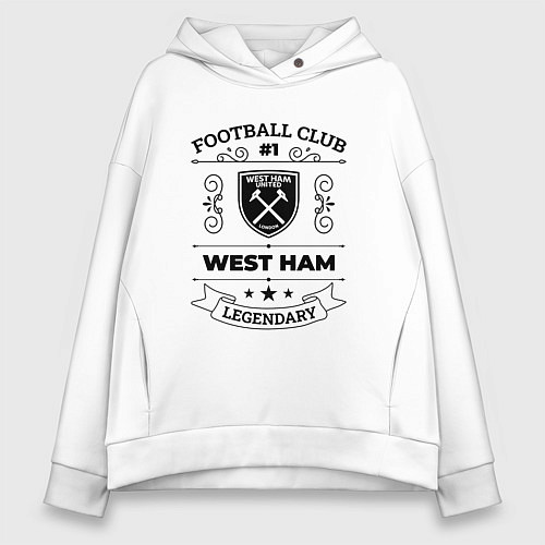 Женское худи оверсайз West Ham: Football Club Number 1 Legendary / Белый – фото 1