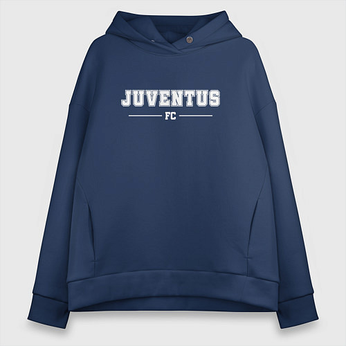 Женское худи оверсайз Juventus Football Club Классика / Тёмно-синий – фото 1