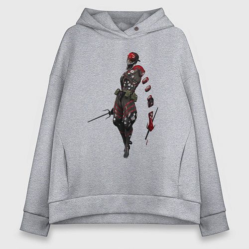 Женское худи оверсайз Monsoon 976-AZQEE / Меланж – фото 1