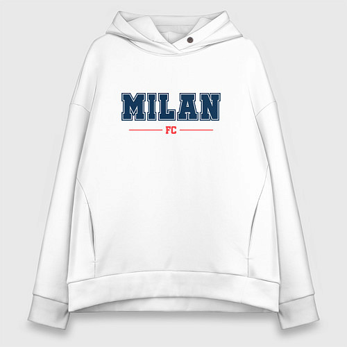 Женское худи оверсайз Milan FC Classic / Белый – фото 1