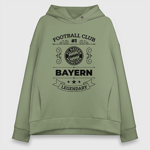 Женское худи оверсайз Bayern: Football Club Number 1 Legendary / Авокадо – фото 1