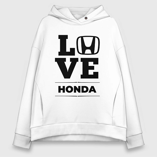 Женское худи оверсайз Honda Love Classic / Белый – фото 1