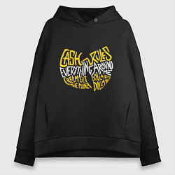 Толстовка оверсайз женская CREAM Wu-Tang, цвет: черный