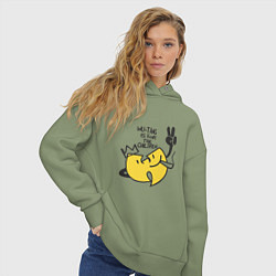 Толстовка оверсайз женская Wu-Tang Is For The Children, цвет: авокадо — фото 2