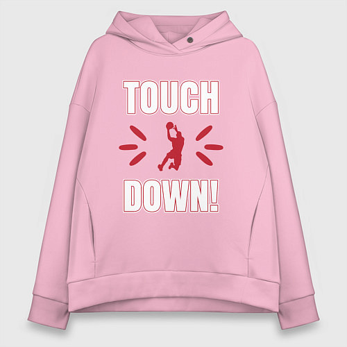 Женское худи оверсайз Тачдаун Touchdown / Светло-розовый – фото 1