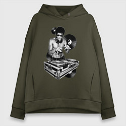 Женское худи оверсайз Bruce Lee - Vinyl Dj