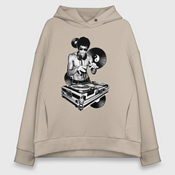Женское худи оверсайз Bruce Lee - Vinyl Dj