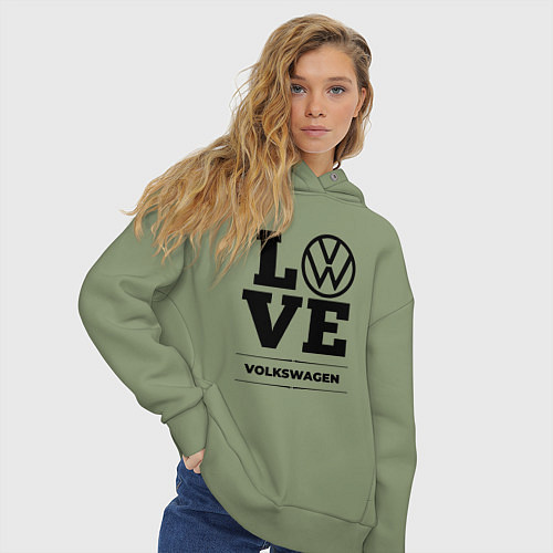 Женское худи оверсайз Volkswagen Love Classic / Авокадо – фото 3