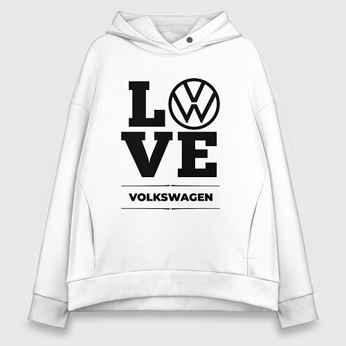 Женское худи оверсайз Volkswagen Love Classic / Белый – фото 1