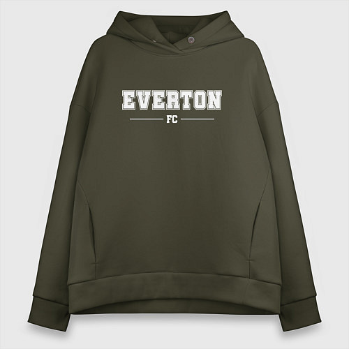 Женское худи оверсайз Everton Football Club Классика / Хаки – фото 1