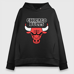 Толстовка оверсайз женская Chicago Bulls, цвет: черный