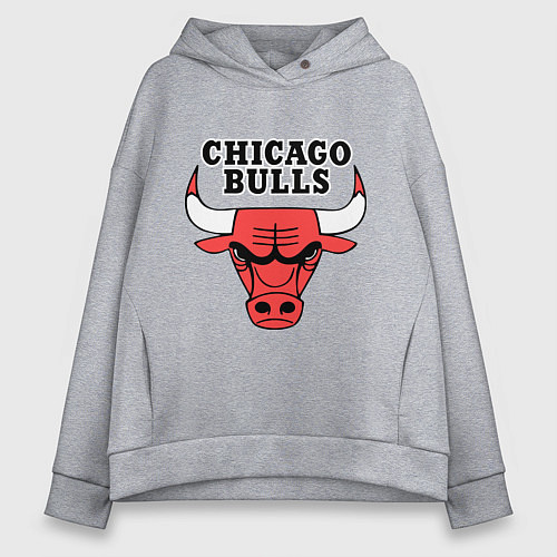 Женское худи оверсайз Chicago Bulls / Меланж – фото 1