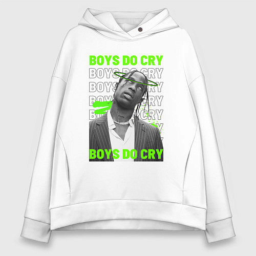 Женское худи оверсайз Boys Do Cry Travis Scott / Белый – фото 1