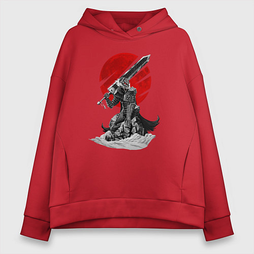 Женское худи оверсайз Guts the Black Swordsman / Красный – фото 1